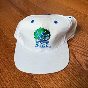 Vintage Vince Gill White Hat Ball Cap Snapback